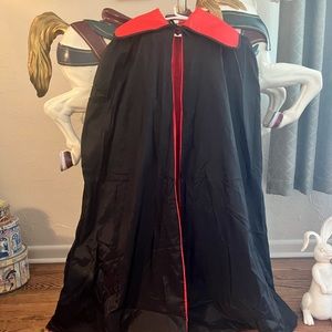 Men’s black and red vampire cape